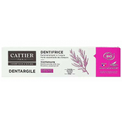 Dentifrice Dentargile reminéralisant Argile Romarin 75ml - Cattier