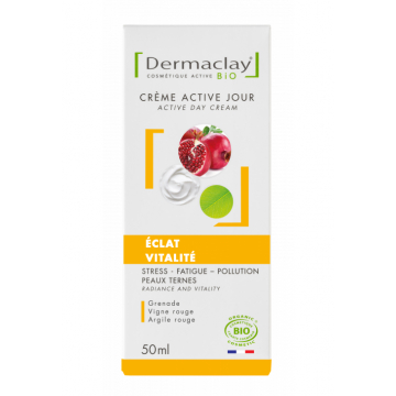 Crème Active Jour Eclat Vitalité 50ml - Dermaclay