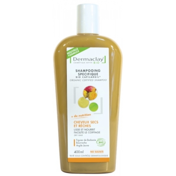 Shampooing bio Cheveux secs à l'Argile Jaune 400 ml - Dermaclay