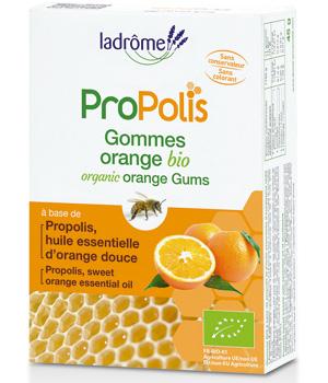 Gommes à la propolis bio saveur orange - Ladrôme