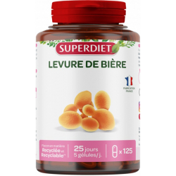 Levure de Bière revivifiable 125 gélules Super Diet