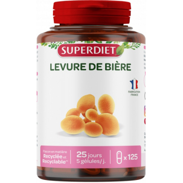 Levure de Bière revivifiable 125 gélules Super Diet