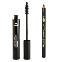 Lot mascara + crayon contour des yeux Noir-Avril