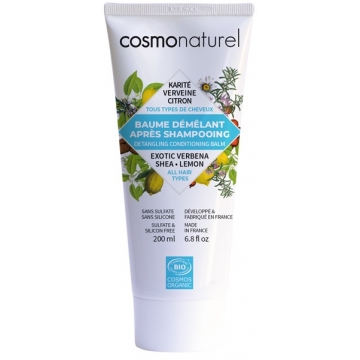 Baume démêlant tous cheveux Karité Verveine Citron 200ml - Cosmo Naturel