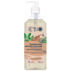 Shampoing antipelliculaire Cade Sauge Rhassoul 500ml C'Bio