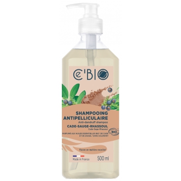 Shampoing antipelliculaire Cade Sauge Rhassoul 500ml C'Bio