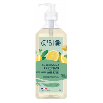 Shampooing fortifiant Quinquina Sauge Citron 1 Litre - C'BIO