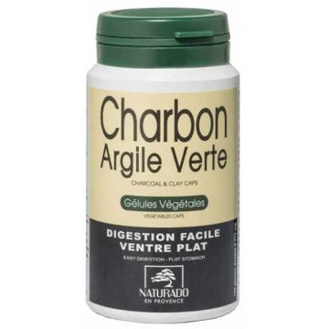 Charbon Argile Verte 120 gélules végétales - Naturado