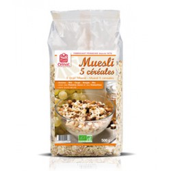 Muesli bio 5 céréales 500 grammes Celnat