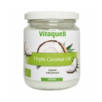 Huile de coco vierge pressée à froid vegan 200gr - Vitaquell