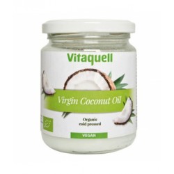 Huile de coco vierge pressée à froid vegan 200gr - Vitaquell