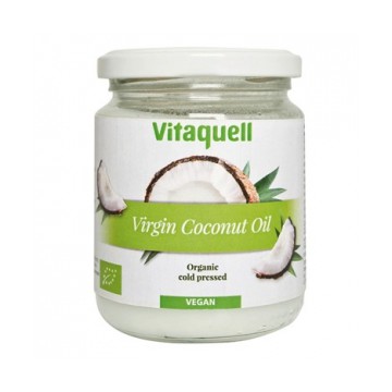 Huile de coco vierge pressée à froid vegan 200gr - Vitaquell