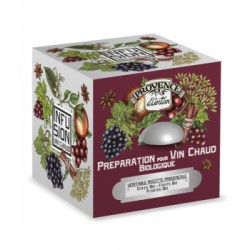 Préparation pour vin chaud bio cube 24 sachets Boite métal  - Provence d'Antan