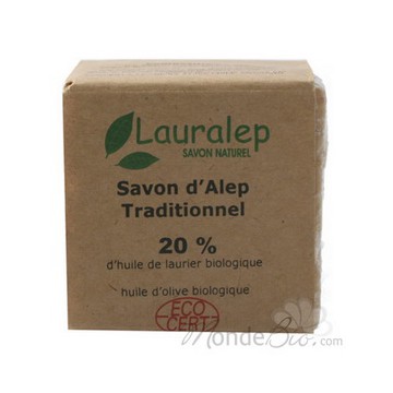Savon d'Alep bio 20% huile de laurier 200 gr - Lauralep