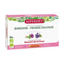 Bardane Pensée Sauvage Bio 20 ampoules 15ml - Super Diet