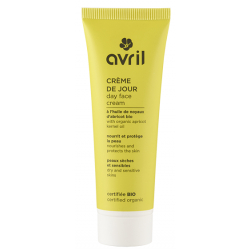 Crème de jour peau sèche et sensible Huile de Noyau d'Abricot 50ml Avril beauté