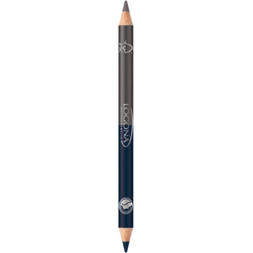 Crayon à paupières bois duo n°4 Steel Grey 1.38g - Logona