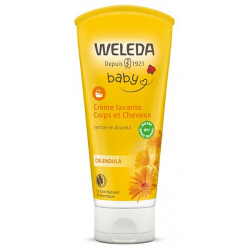 Crème lavante corps et cheveux au Calendula bébé 200ml - Weleda