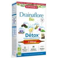 Drainaflore 20 ampoules de 15ml - Super Diet