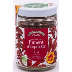 Piment d'Espelette bio A.O.P. pot en verre 40 gr - Provence d'Antan