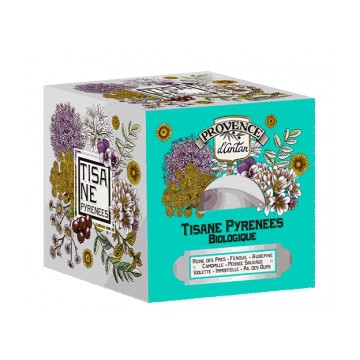 Tisane Be cube des Pyrénées bio 24 sachets 48 gr recharge carton - Provence d'Antan