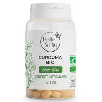 Curcuma piperine Bio 120 comprimes Belle et Bio - curcumine pipérine - curcuma bio Aromatic provence
