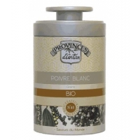 Provence d'Antan Poivre blanc bio boîte métal 50 gr - Aromatic Provence