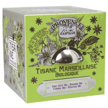 Tisane Marseillaise bio Coffret metal 24 sachets 60 gr - Provence d'Antan