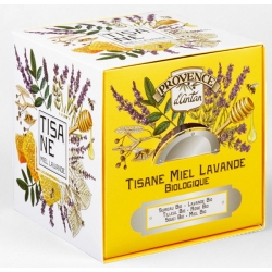 Tisane Be Cube Miel Lavande bio 24 sachets recharge carton - Provence d'Antan