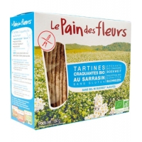 Tartines craquantes au Sarrasin sans sel ni saccharose 150 gr - Le Pain des Fleurs, galettes croquantes