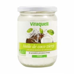 Huile de coco vierge culinaire soin corporel parfum noix de coco 400 gr - Vitaquell