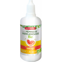 Extrait de Pépins de Pamplemousse Bio 420 mg 100ml - Super Diet référencé par Aromatic Provence. immunité défenses