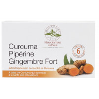 Curcuma pipérine gingembre fort 60 comprimés - Herboristerie de Paris Ariomatic Provence problèmes articulaires