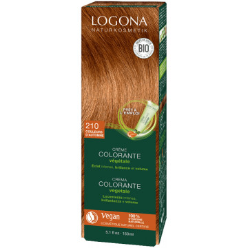 Crème colorante végétale Couleurs d'Automne cheveux chatains 150 ml - Logona