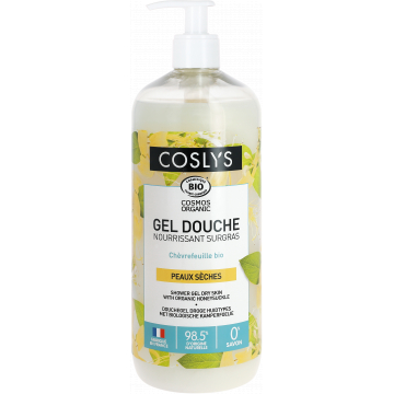 Gel douche nourrissant surgras Chèvrefeuille Bulle de satin 1 L - Coslys