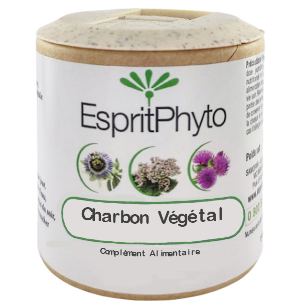Charbon végétal activé 90 Gélules - EspritPhyto digestion transit