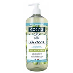 Gel douche protecteur et nourrissant à l'huile d'olive bio 1 L - Coslys