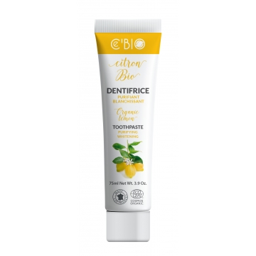 Dentifrice Citron purifiant blanchissant 75ml - C'Bio