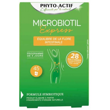 Microbiotil Express  Confort intestinal 45 gélules Phyto-actif