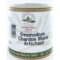 Desmodium Chardon marie Curcuma Artichaut 200 gélules - Herboristerie de Paris