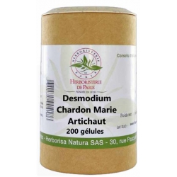 Desmodium Chardon marie Curcuma Artichaut 200 gélules - Herboristerie de Paris