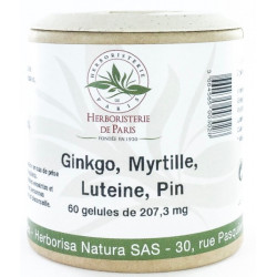 Ginkgo Myrtille Lutéine OPC Zéaxanthine 60 Gélules Herboristerie de Paris