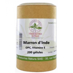 Marronnier d'Inde OPC Pin Raisin Vitamine E 200 Gélules - Herboristerie de Paris