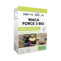 Maca Force 3 bio 60 gélules - Diet Horizon ménopause vitalité Aromatic Provence