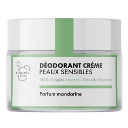 Baume déodorant Peau sensible à la Mandarine 50gr - Clemence & Vivien