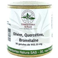 Olivier Quercétine Bromélaïne 90 Gélules - Herboristerie de Paris tension coeur Aromatic Provence