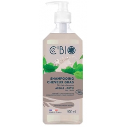 Shampoing cheveux gras Argile Ortie 500ml Ce'Bio