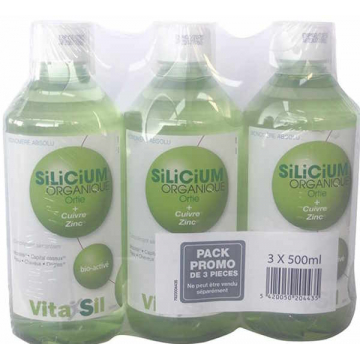 Silicium Organique Pack Promo Lot de 3 x 500ml - Vitasil