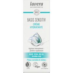 Crème hydratante Aloe vera et Jojoba Basis sensitiv 50ml - Lavera