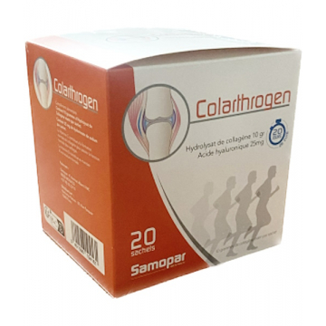 Colarthrogen  Collagène marin Acide hyaluronique 20 sachets  Monapharm